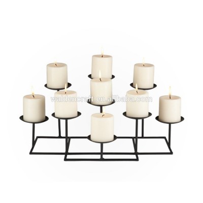 9 Candle Black Home Decorative Metal Crafts Votive Candle Holder