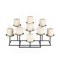 9 Candle Black Home Decorative Metal Crafts Votive Candle Holder