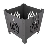 Metal Frame Fire Pit Flame Design